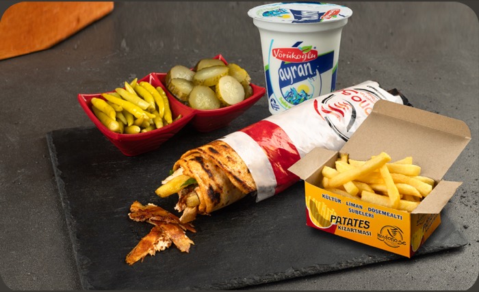 Mydonose Tavuk Döner Menü Ayranlı